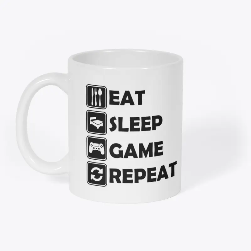 Eat Sleep Game Repeat Mug